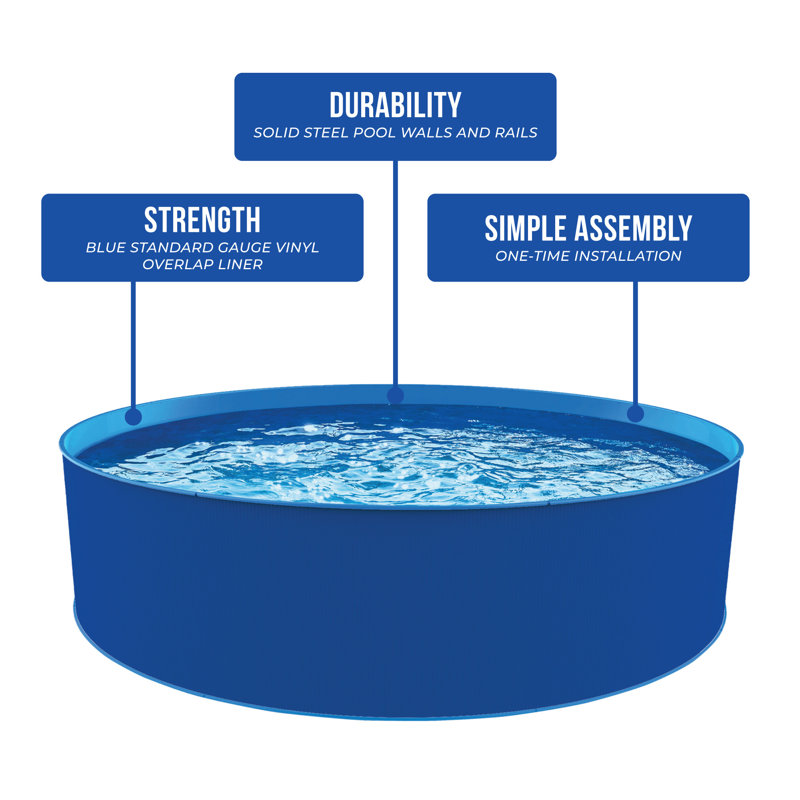Blue Wave Cobalt Steel Wall Pool Package & Reviews Wayfair Canada